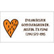 Blue and Orange Heart Luggage Tags Image 2 of 3